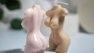 Artistic nude body candle – handmade soy wax figure for elegant spaces