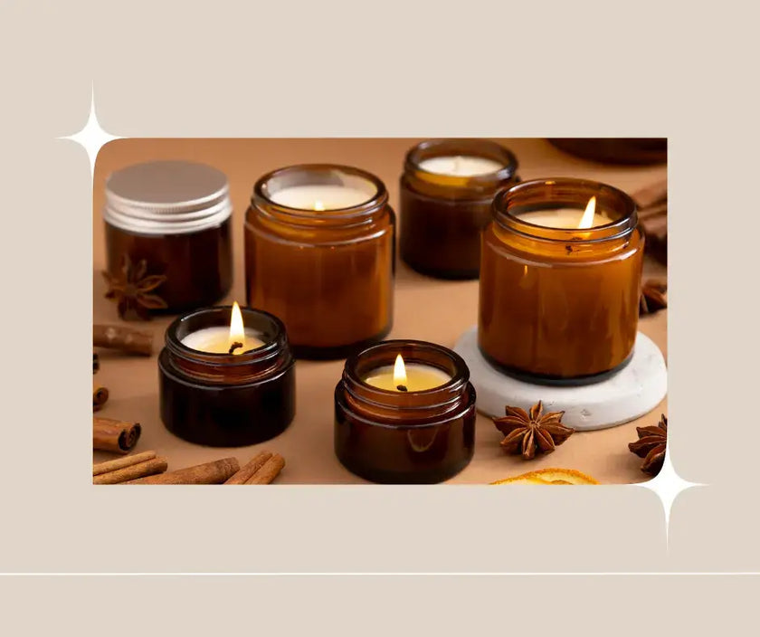 Various scented candles in different sizes designed to match room dimensions for optimal fragrance distribution.