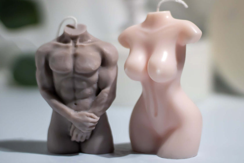 Elegant nude candle – decorative soy wax form with soft fragrance