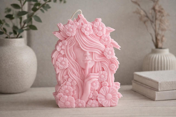 Flower Goddess Candle – detail view