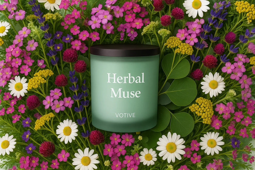 Herbal Muse Aromatherapy Candle – Natural Soy Wax with Therapeutic Essential Oils