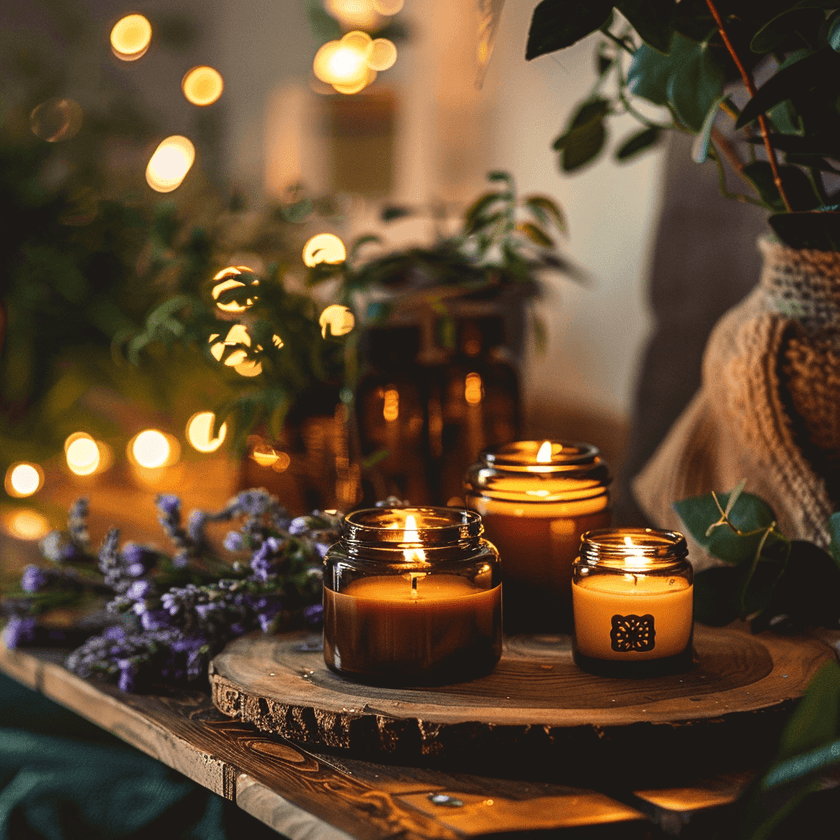 Luxury eco friendly candle made from 100% non-GMO natural soy wax, hand-poured with therapeutic-grade essential oils for a clean, safe burn.