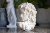 Statement piece Medusa candle, combining classical art and home décor with a touch of mythology.