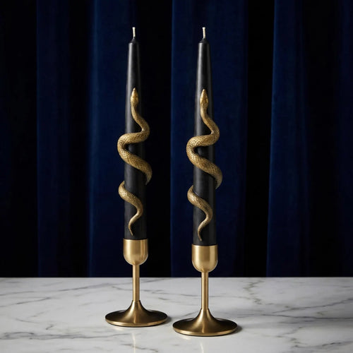 Snake Taper Candle, Sculptural Dinner Candles, Luxury Tab soy wax candle