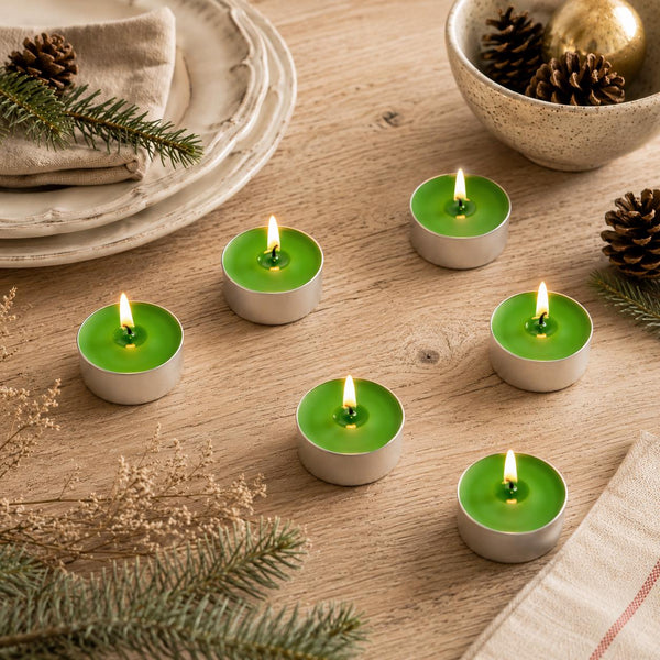 Christmas tealight candles set of 8 - Fraser fir soy wax scent, full set
