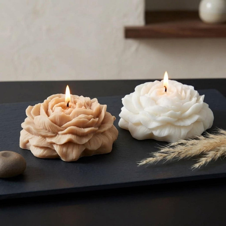 Handmade Peony Flower Candle – Sculptural Candles