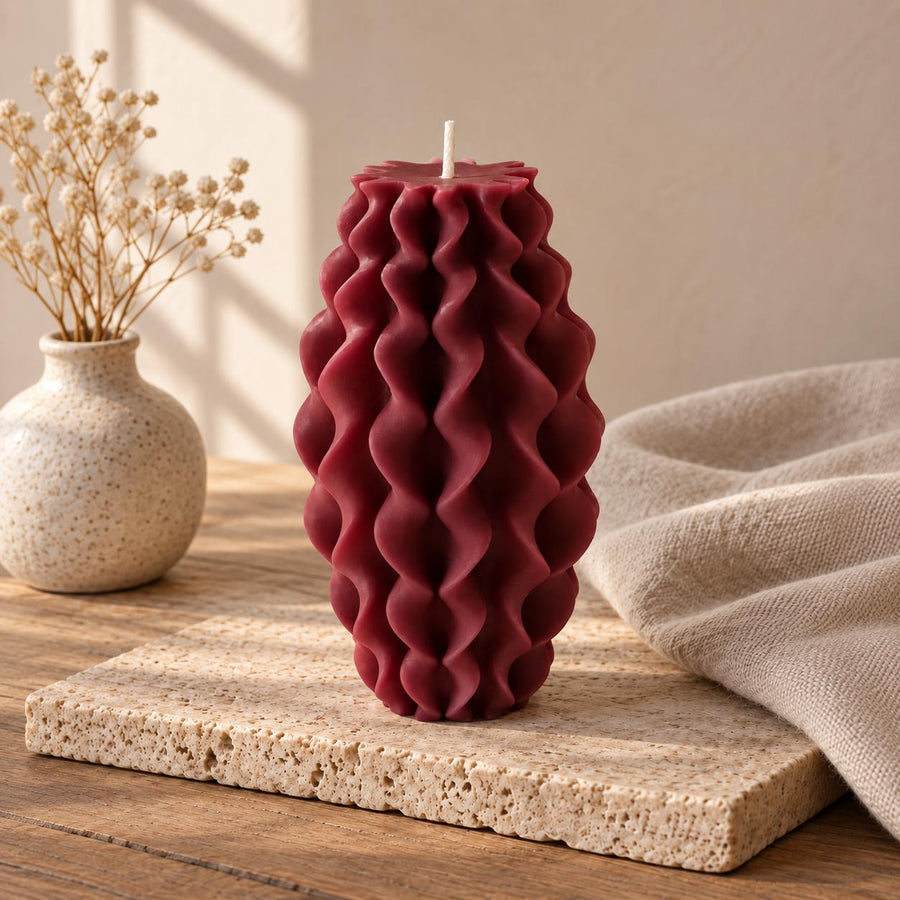 Wavy Pillar Candle – Pillar Candles