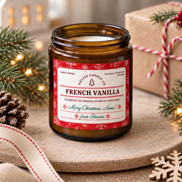 Personalized Christmas Candle – view 2