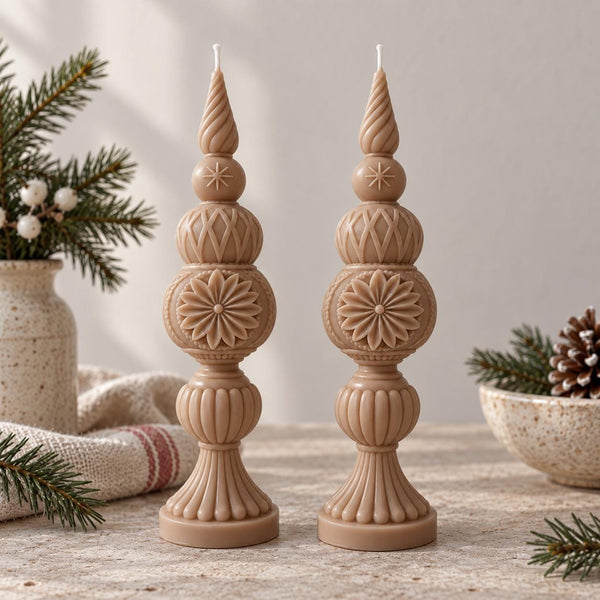 Vintage Christmas Ornament Candle – view 2