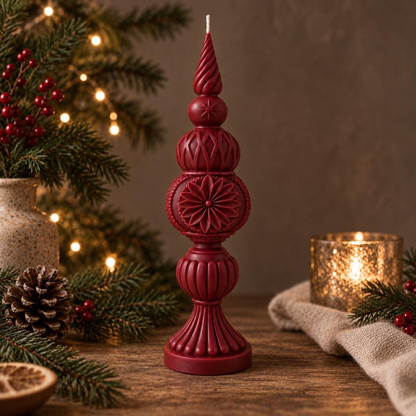 Vintage Christmas Ornament Candle – Sculptural Candles