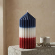 4th of July Pillar Candle – Patriotic Red White Blue Candle