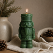 Nutcracker Christmas Candle — Large Sculptural Soy Wax Holiday Decor