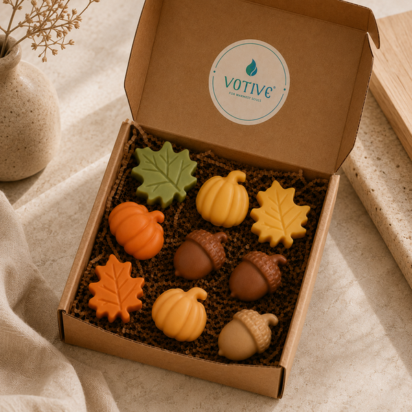 Fall Wax Melts Gift Box – Pumpkin Leaf Acorn Soy Wax Melts