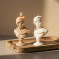 Apollo Bust Candle – Greek Statue Candle – Sculpture Soy Wax – front view