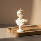 Apollo Bust Candle – Greek Statue Candle – Sculpture Soy Wax – side view