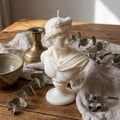 Apollo Bust Candle – Greek Statue Candle – Sculpture Soy Wax – detail view