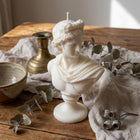 Apollo Bust Candle – Greek Statue Candle – Sculpture Soy Wax – detail view