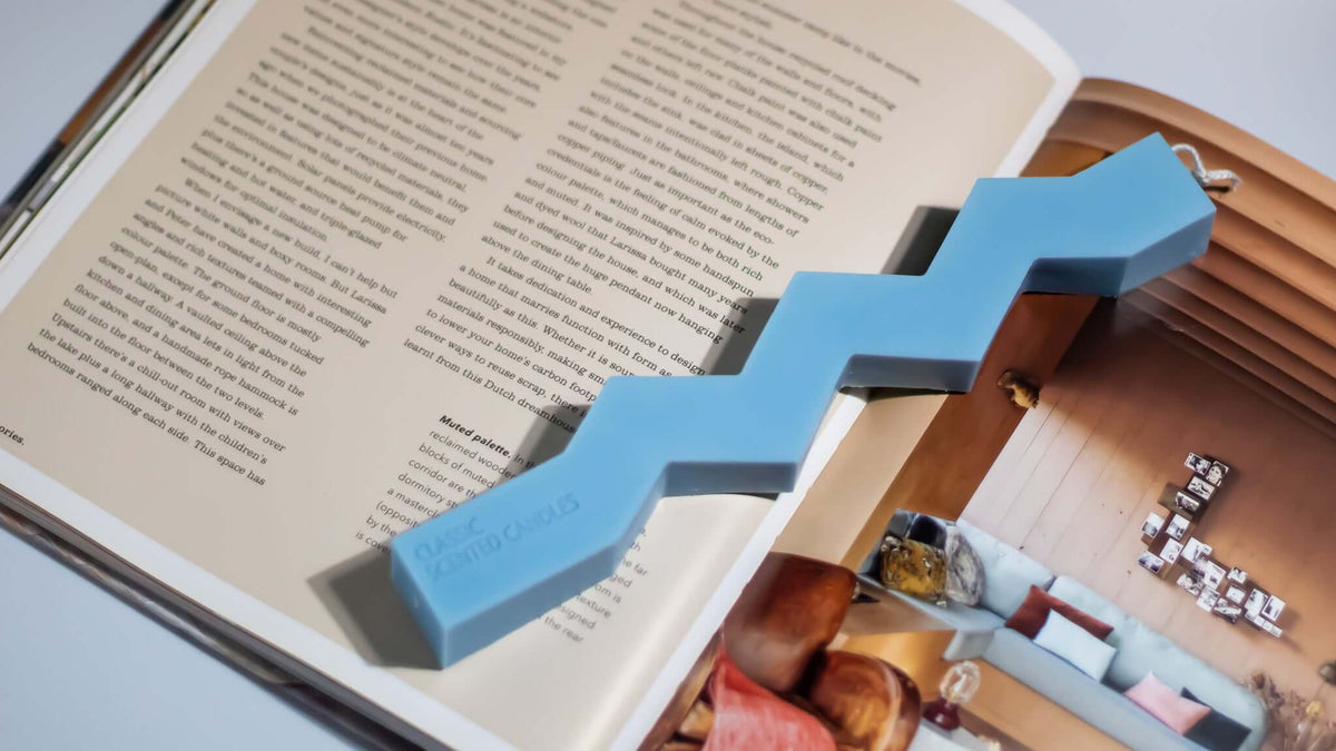 Artisan Wavy Candles on Interior Book – Eco Friendly Wax

