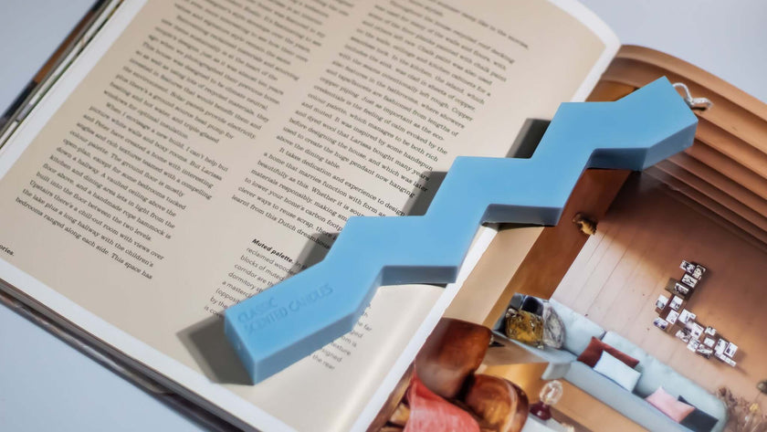 Artisan Wavy Candles on Interior Book – Eco Friendly Wax

