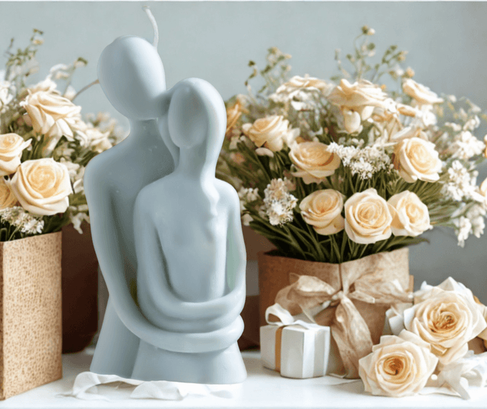 Artisan soy wax lovers candle, natural non-GMO, perfect wedding or anniversary gift, hand finished and eco friendly