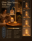Adjustable Height Candle Warmer Lamp — Brass Arch with Fluted Glass Shade