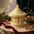 Carousel Candle: Handmade Soy Wax Pillar, Home Decor – lifestyle view