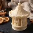 Carousel Candle: Handmade Soy Wax Pillar, Home Decor – unlit display