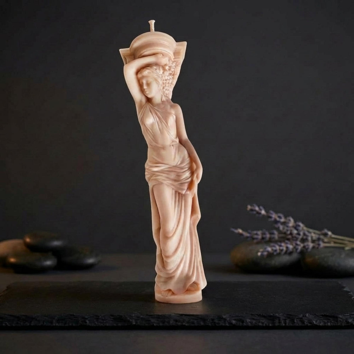 Caryatid Sculptural Soy Wax Candle - Elegant Home Decor