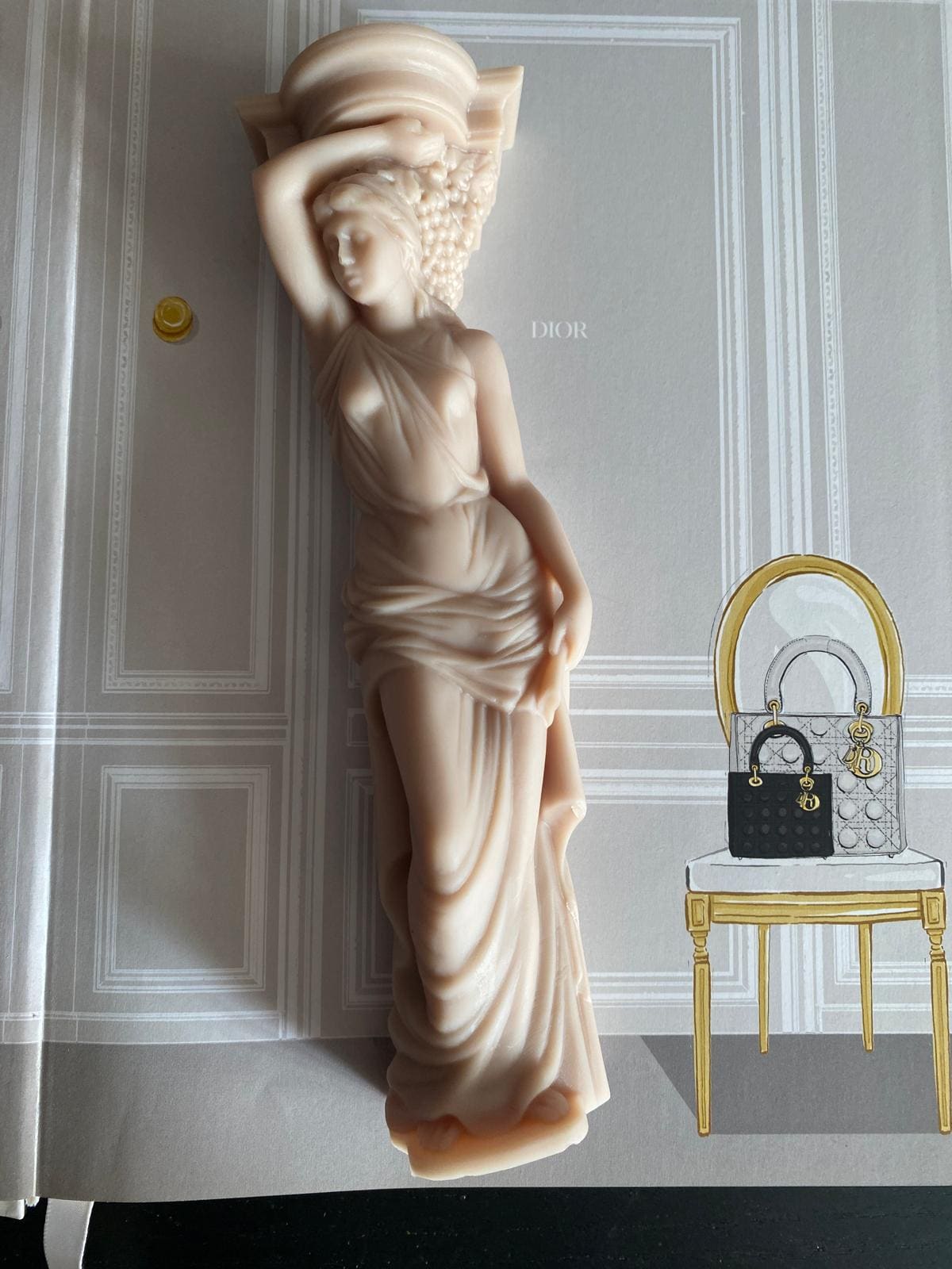 Caryatid Sculptural Soy Wax Candle - Elegant Home Decor