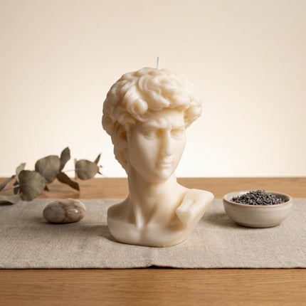 Handmade David Head Soy Sculpture Candle | Decor