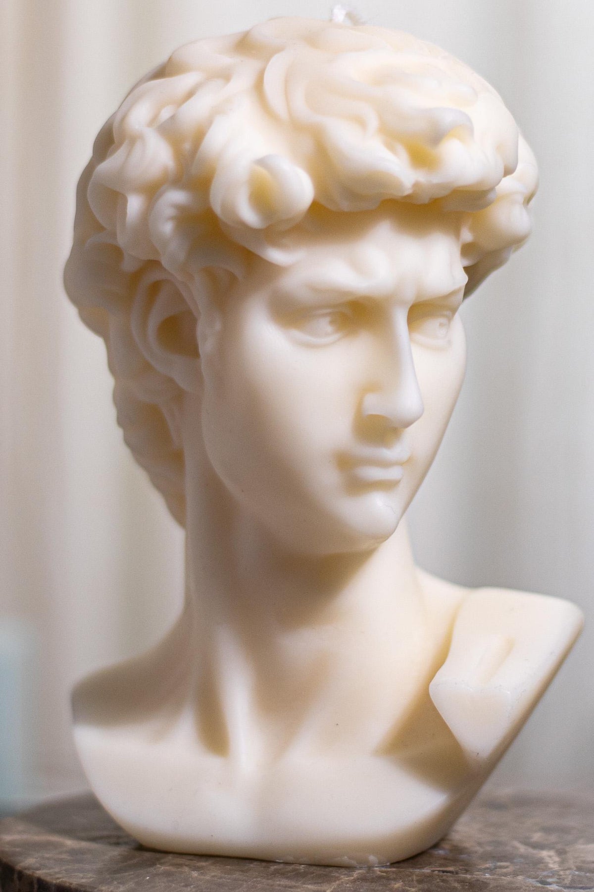 Handmade David Head Soy Sculpture Candle | Decor