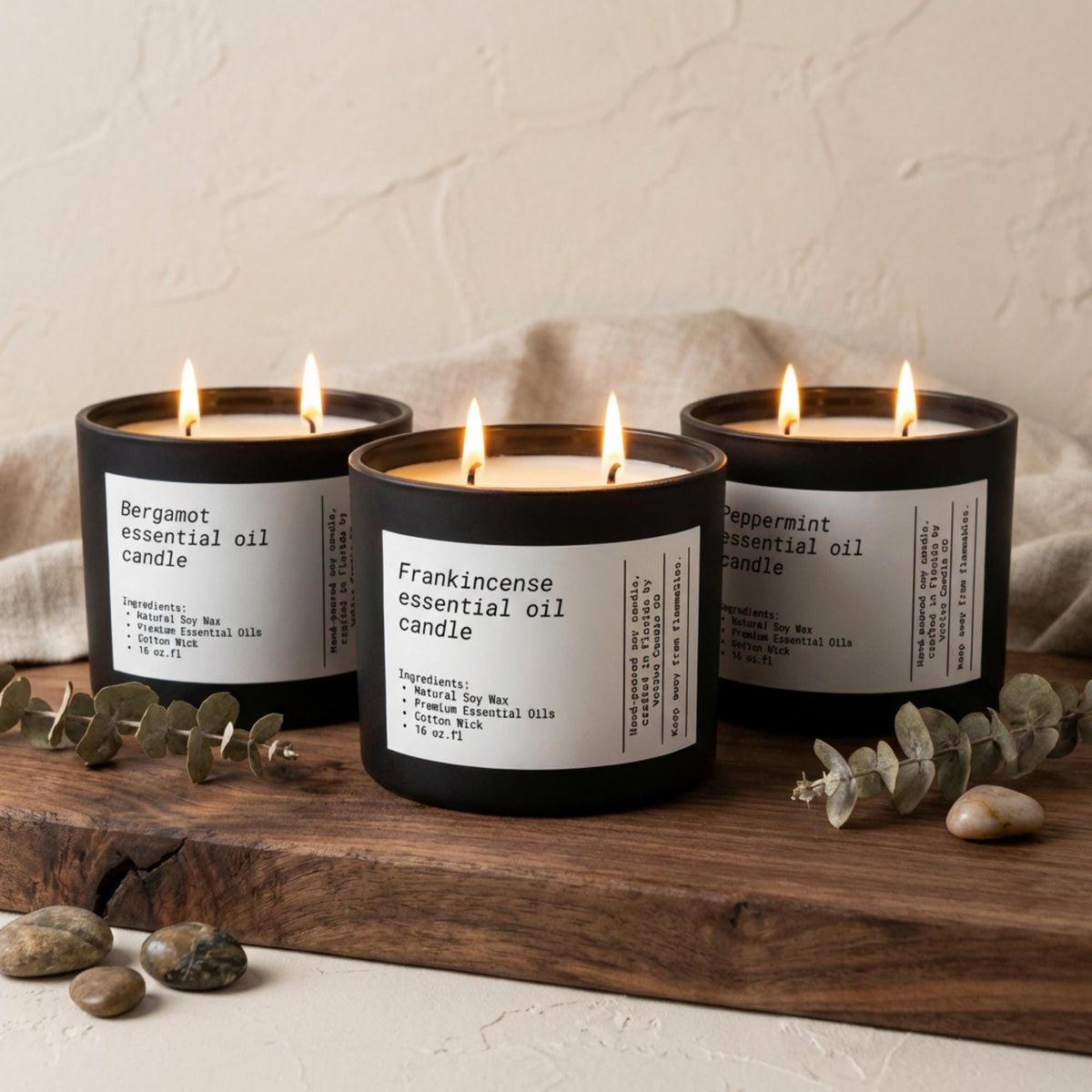 Double Wick Essential Oil Soy Wax Unique Candle 