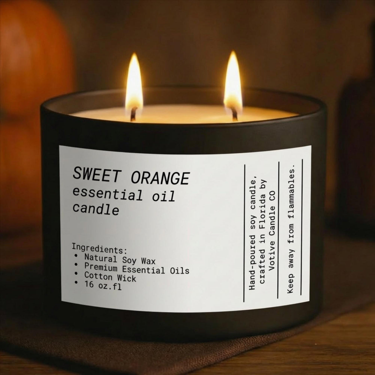 Double Wick Essential Oil Soy Wax Unique Candle 