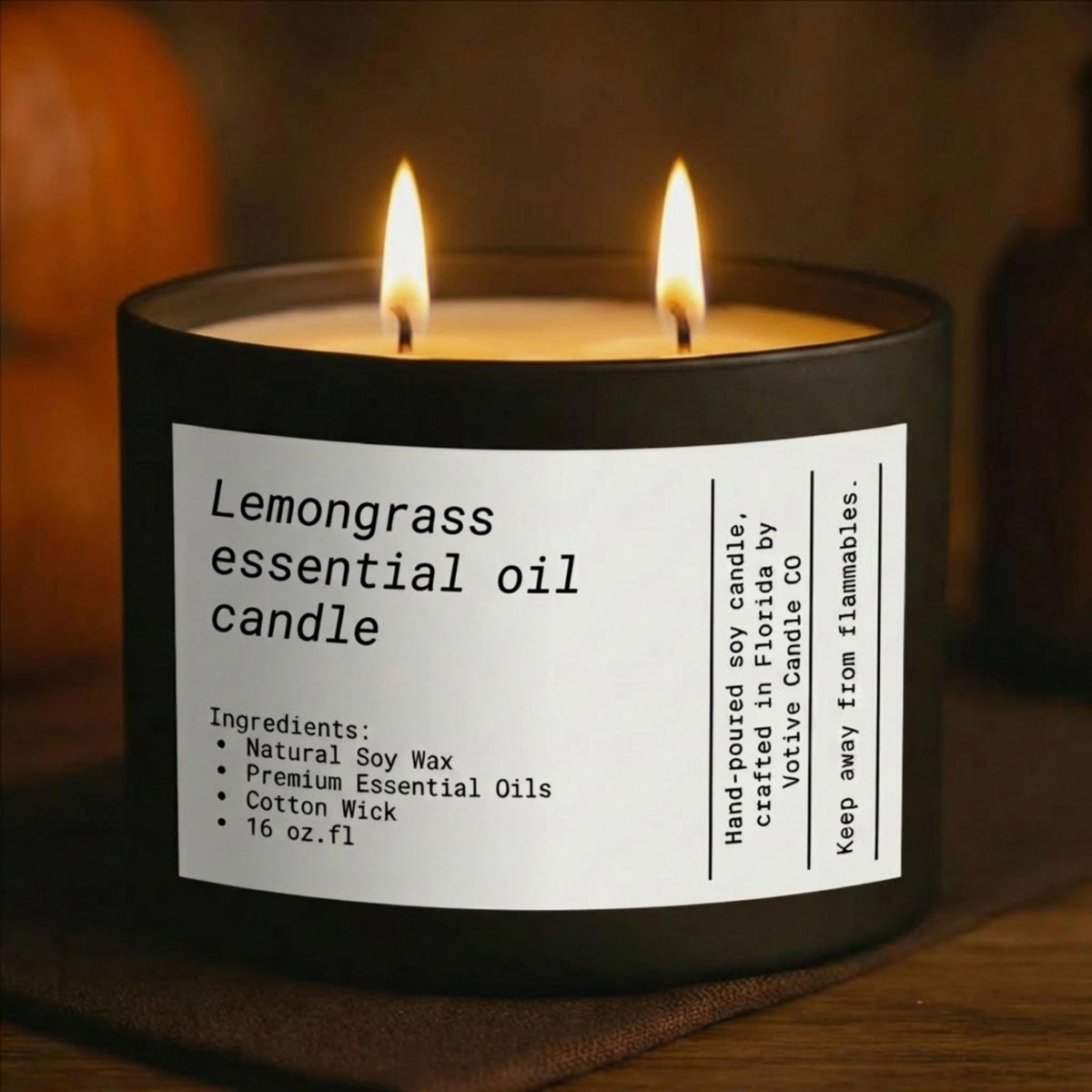 Double Wick Essential Oil Soy Wax Unique Candle 