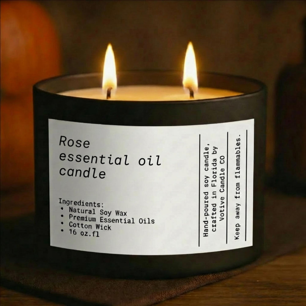 Double Wick Essential Oil Soy Wax Unique Candle 