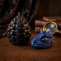 Dragon Candle Set, Dragon Head & Dragon Egg Soy Wax Candles, Gothic Fantasy Decor, Handmade Mythical Gift