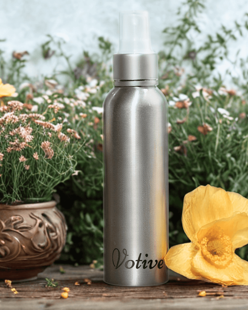 Eco-friendly fabric refresher spray – all-natural, chemical-free, and safe for families and pets.