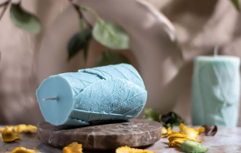 Eco friendly botanical candle by Votive, sculptural handmade soy candle with premium fragrance oils, ideal for centerpiece or gift