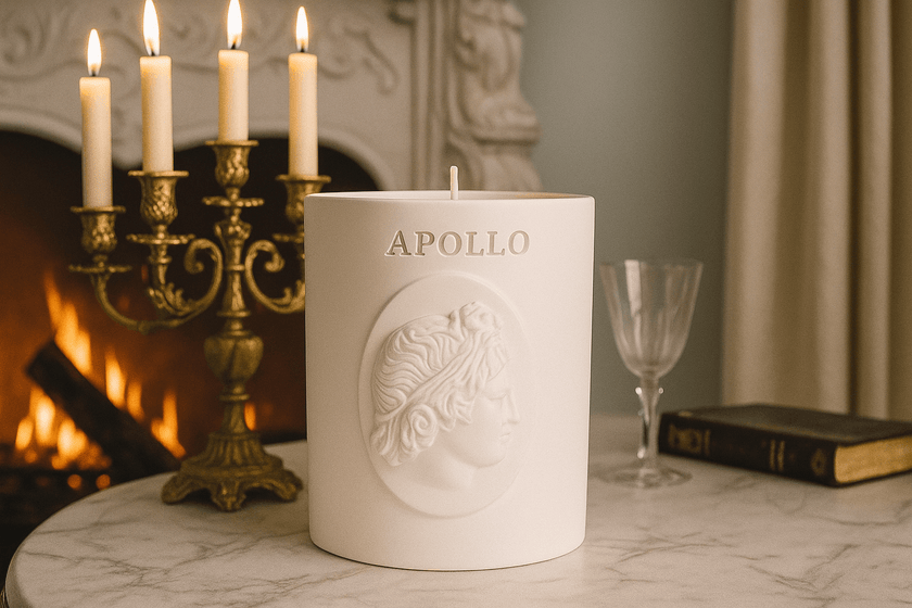 Eco resin Apollo candle with reusable jar and soy wax