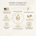 Elegant Floral Embossed Pillar Candle – unlit display