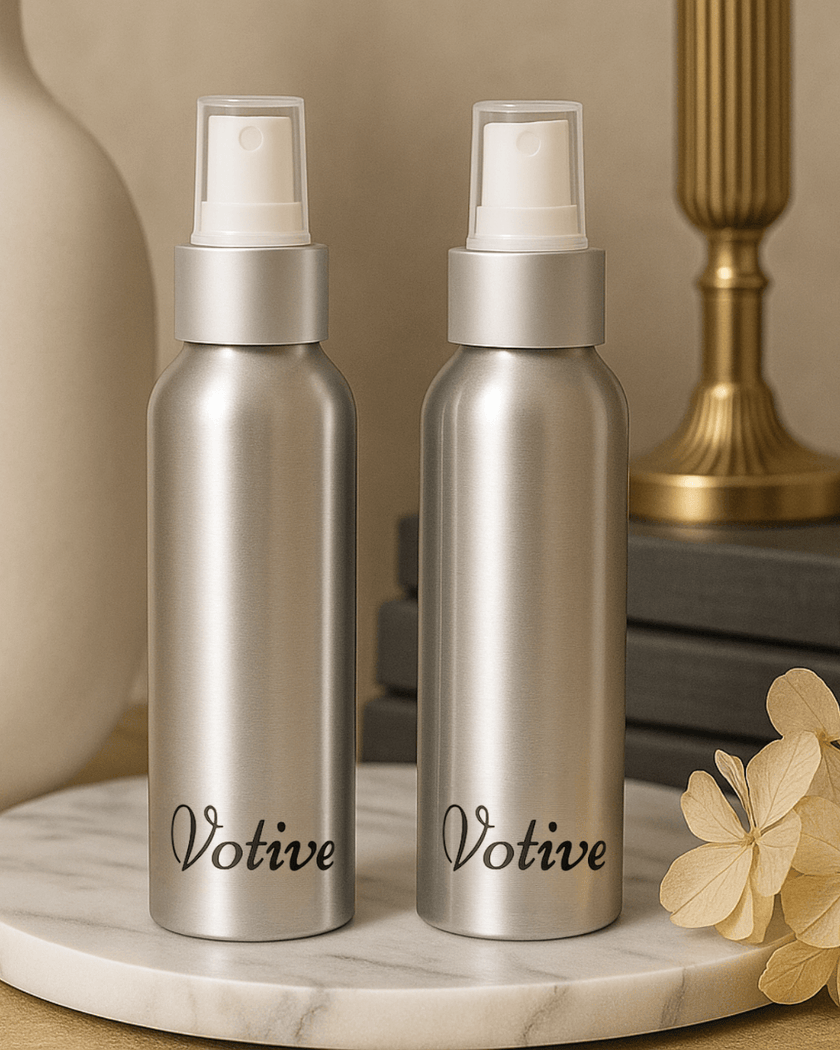 Essential oils room spray in eco friendly package.