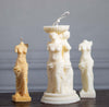 Feminine Greek candle art – statement decor in natural soy wax for calm interiors.