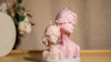 Feminine candle sculpture in soy wax – blindfold woman bust for conscious interiors.