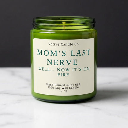 Funny Mom Candle Gift from Daughter