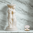 Greek Goddesses candle – large sculptural soy wax decor inspired by classical femininity.