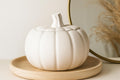 Handmade Ceramic Resin Pumpkin Jar: Rustic Autumn Home Decor – side view