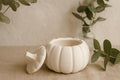 Handmade Ceramic Resin Pumpkin Jar: Rustic Autumn Home Decor – lifestyle view