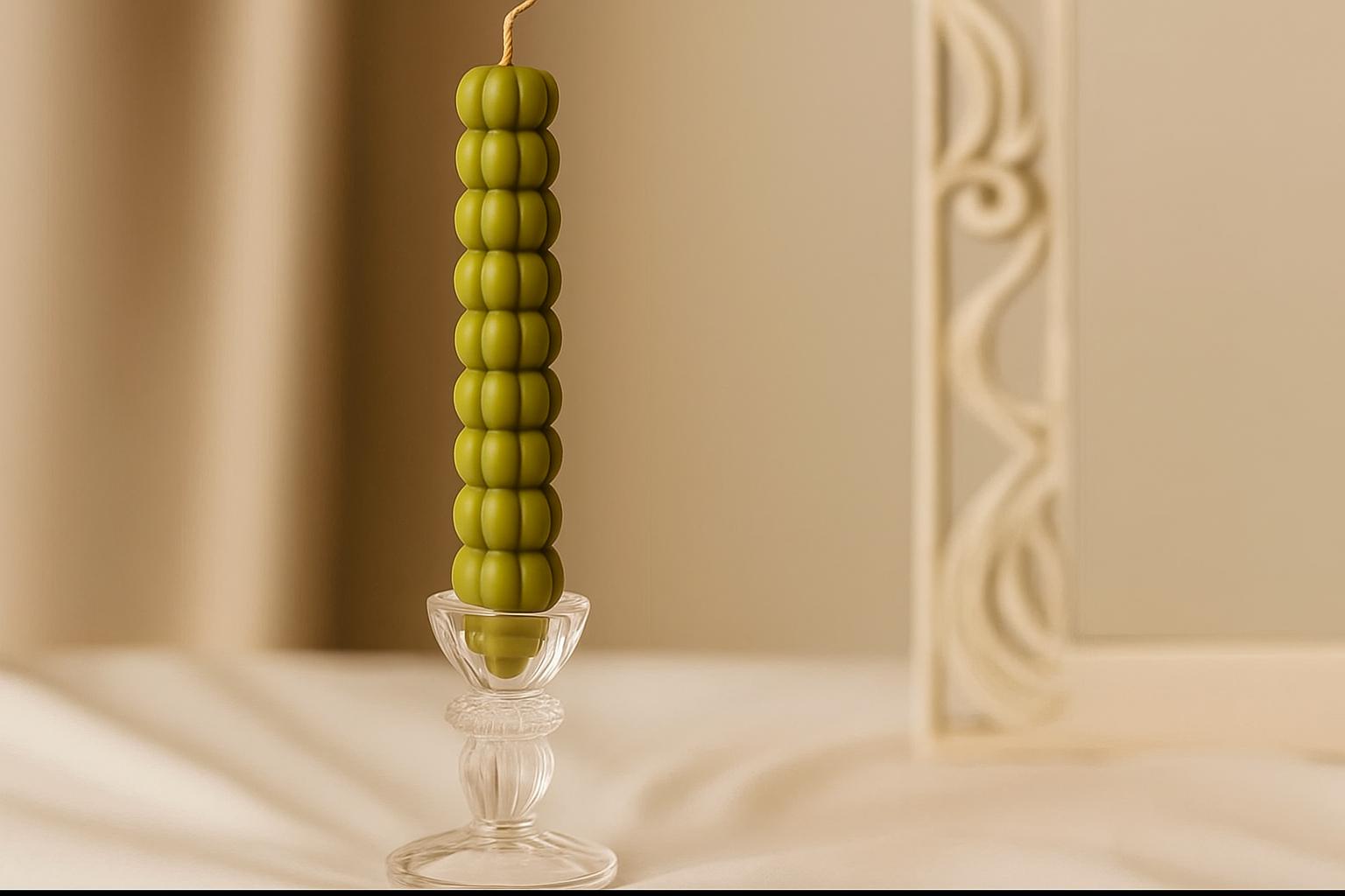 Handmade Flower Pillar Candle