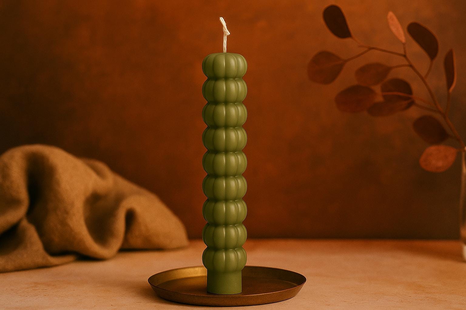 Handmade Flower Pillar Candle