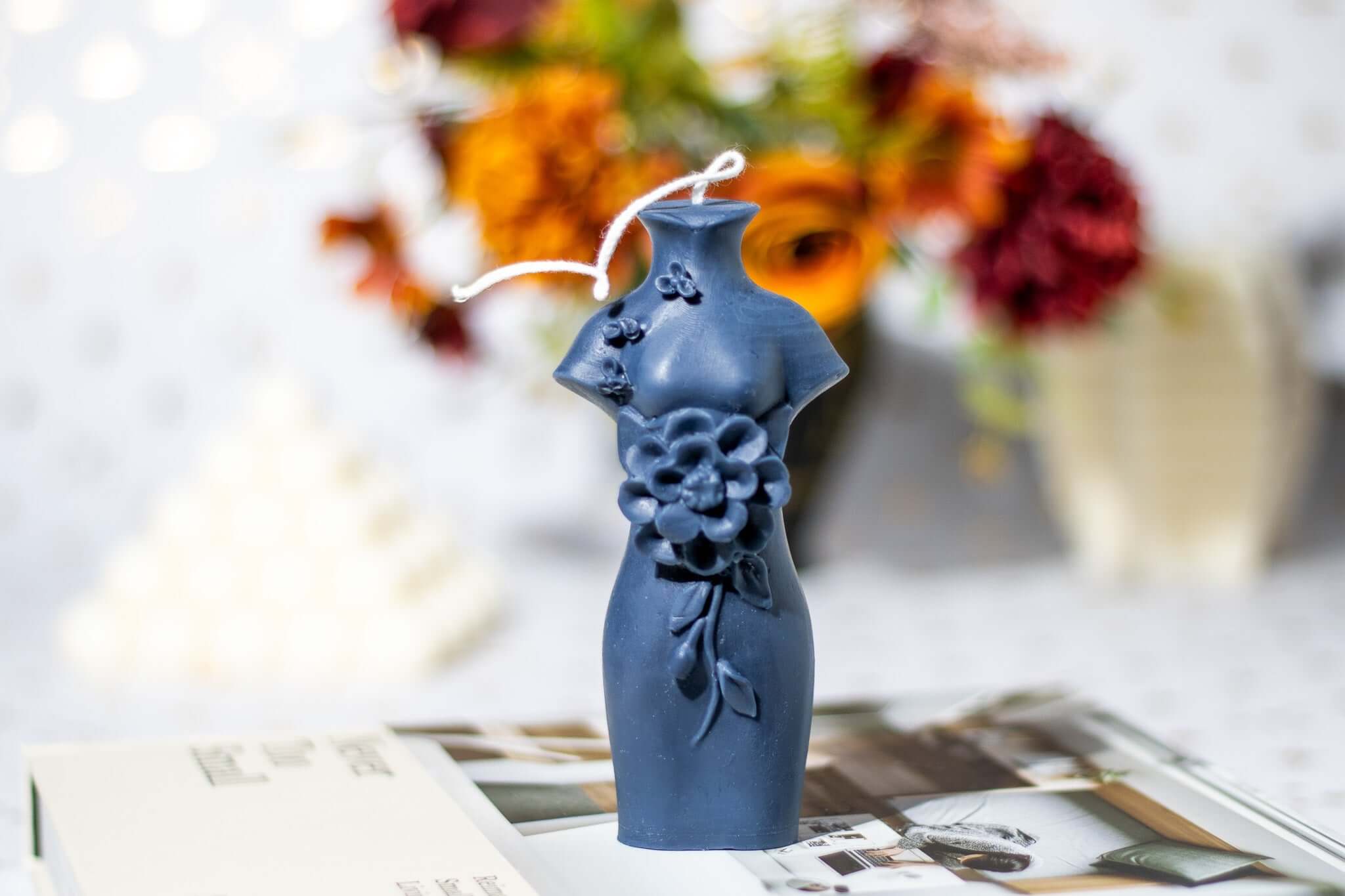 Handmade geisha candle in soy wax – VOTIVE® decorative sculpture